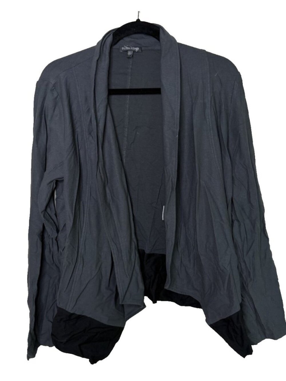 Eileen Fisher Blazer Jacket Two Tone Open Knit Professional Minimal